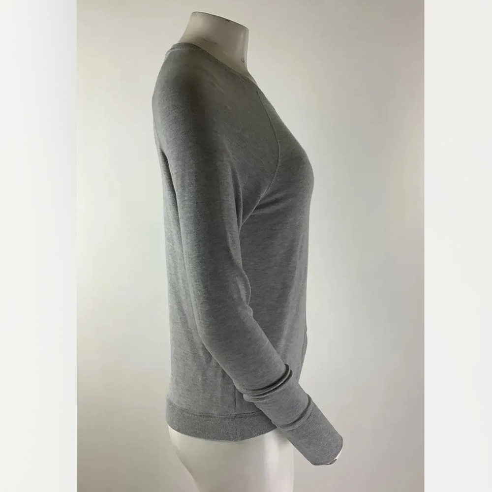 Athleta Sz S Criss Cross Sweatshirt In Gray Modal Spandex Casual Pullover Top - Picture 4 of 8